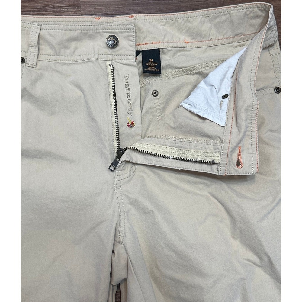 Orvis Trout Bum Khaki Fishing Outdoor Pants Nylon/Cotton Blend Men Sz 34x31 - Picture 2 of 9
